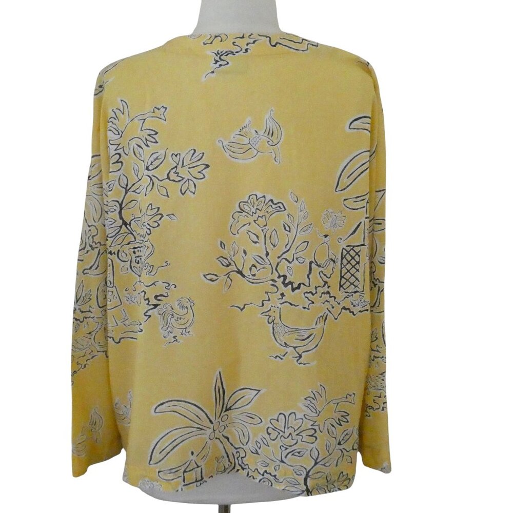 vtg ANASTASIA PARIS Francois Viannay tropical priont cotton top F 40 US 8 M - Picture 2 of 5